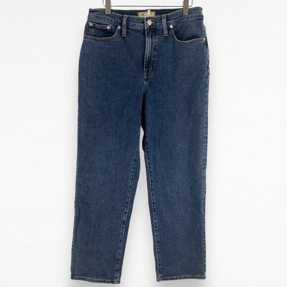 Madewell Women's Size 29 The Perfect Vintage Straight Jean Blue Dark Wash Denim - Picture 1 of 8